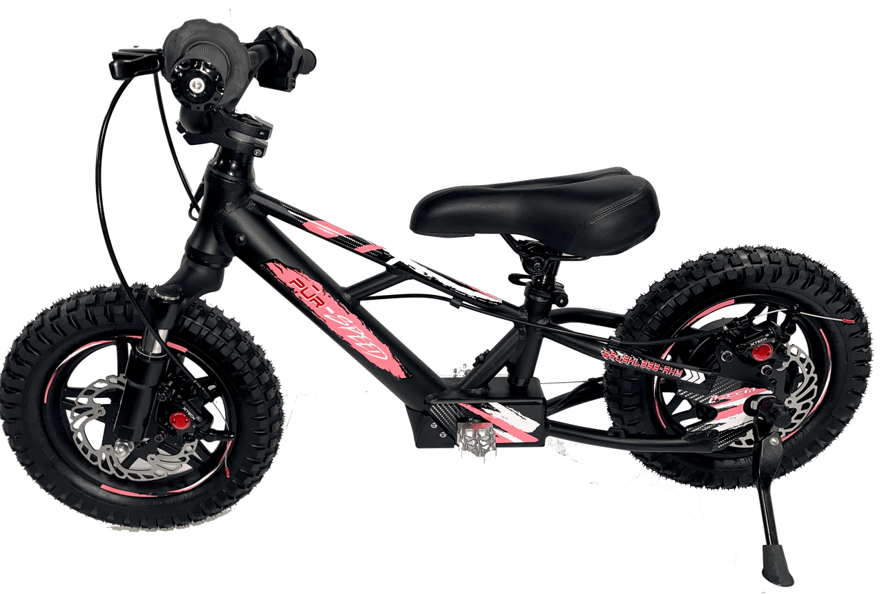Pῡr-Speed 12" Xtreme Electric Balance Bike | Semi-Hydraulic Brake Calipers | 36v/250w with 4.0Ah Battery
