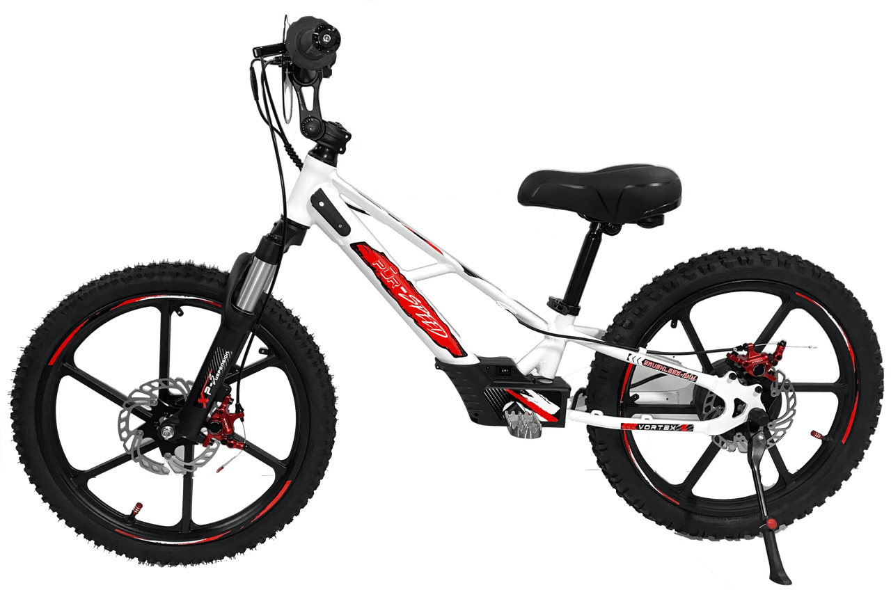 electric bike for kids 20 white red