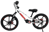 Thumbnail for electric bike for kids 20 white red