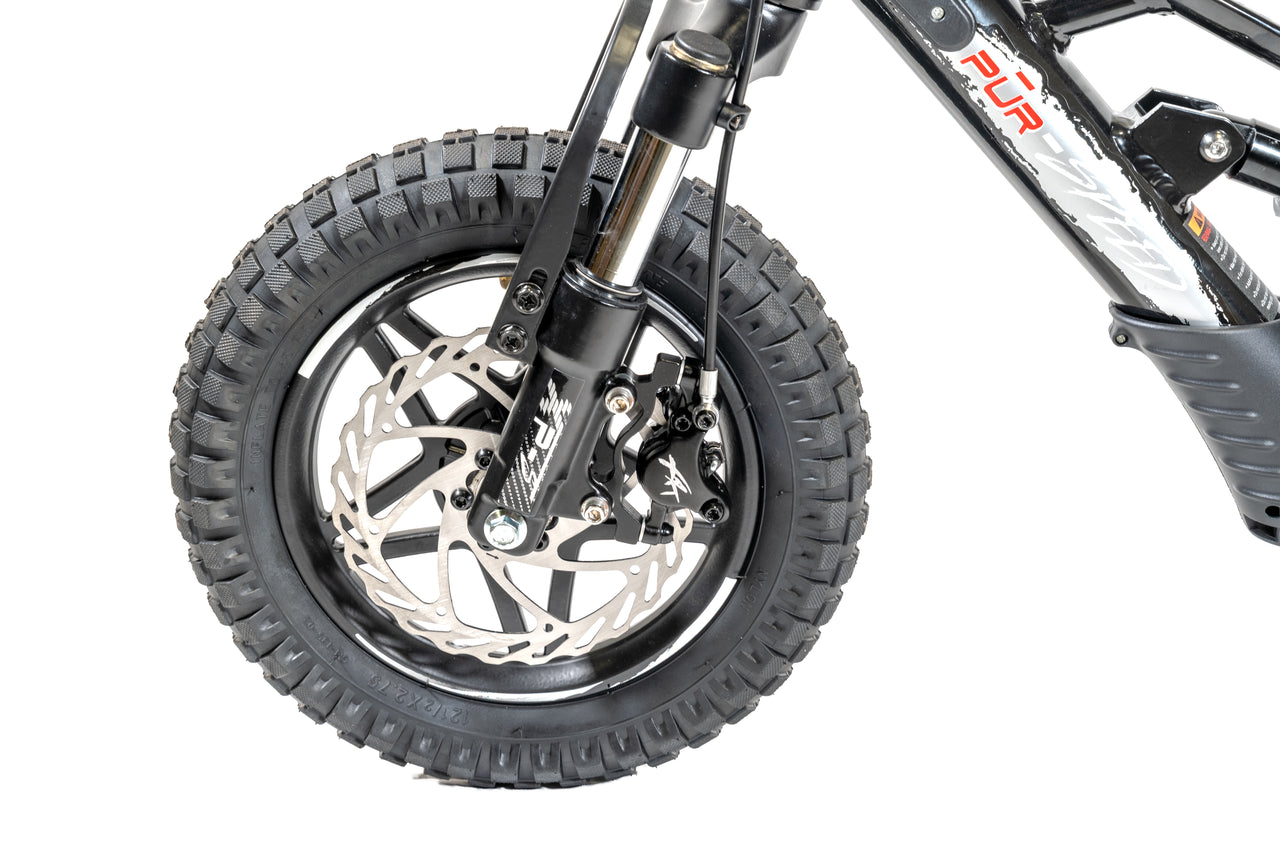 Pῡr-Speed 12" Xtreme ULTRA Electric Balance Bike with FULL SUSPENSION, 36v/250w Motor and 5.0Ah Battery