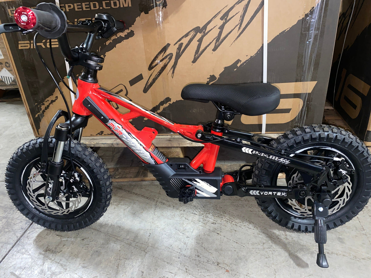 Pῡr-Speed 12" Xtreme ULTRA Electric Balance Bike with FULL SUSPENSION, 36v/250w Motor and 5.0Ah Battery