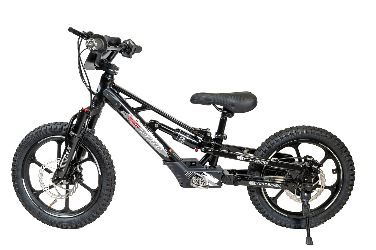 Pῡr-Speed 16" Xtreme ULTRA Electric Balance Bike with FULL SUSPENSION, 52v/350w Motor and 5.0Ah Battery