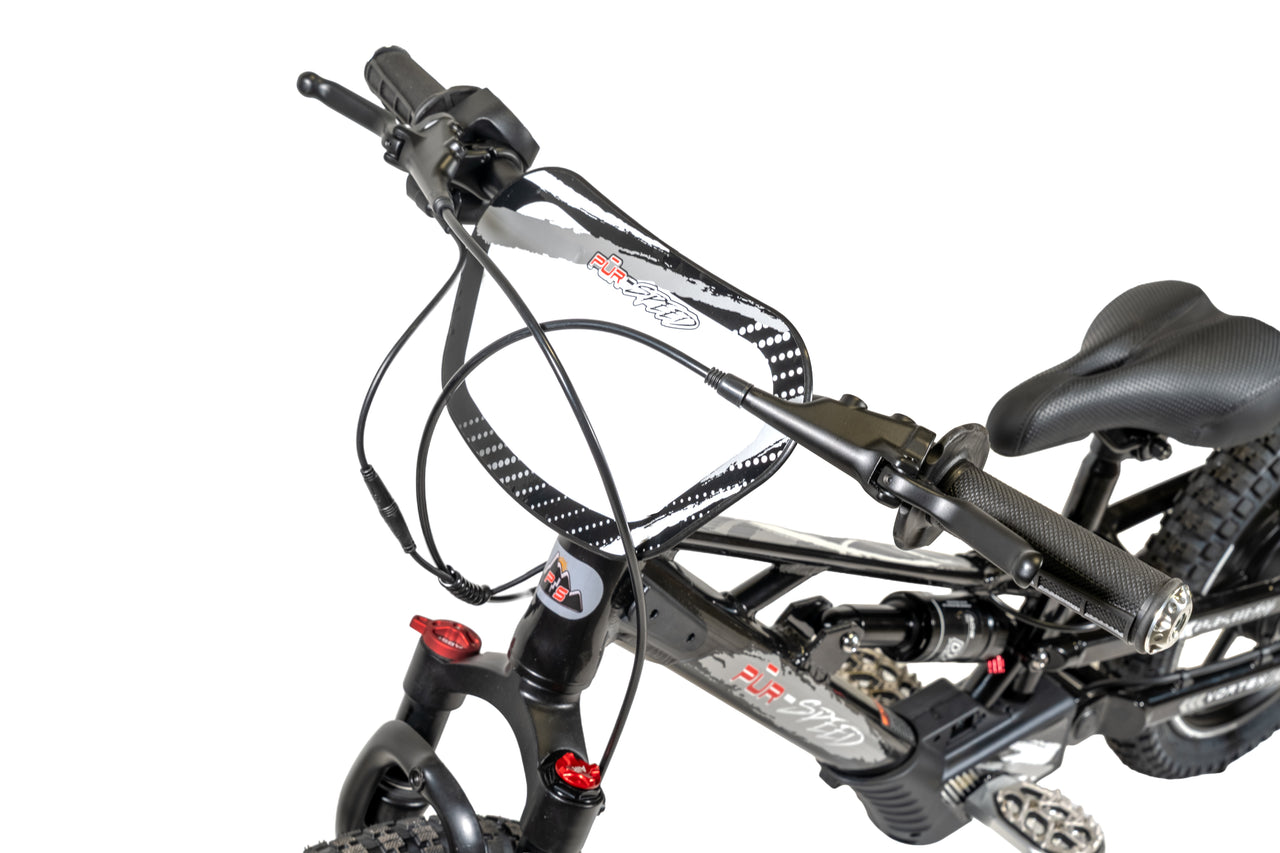 Pῡr-Speed 16" Xtreme ULTRA Electric Balance Bike with FULL SUSPENSION, 52v/350w Motor and 5.0Ah Battery