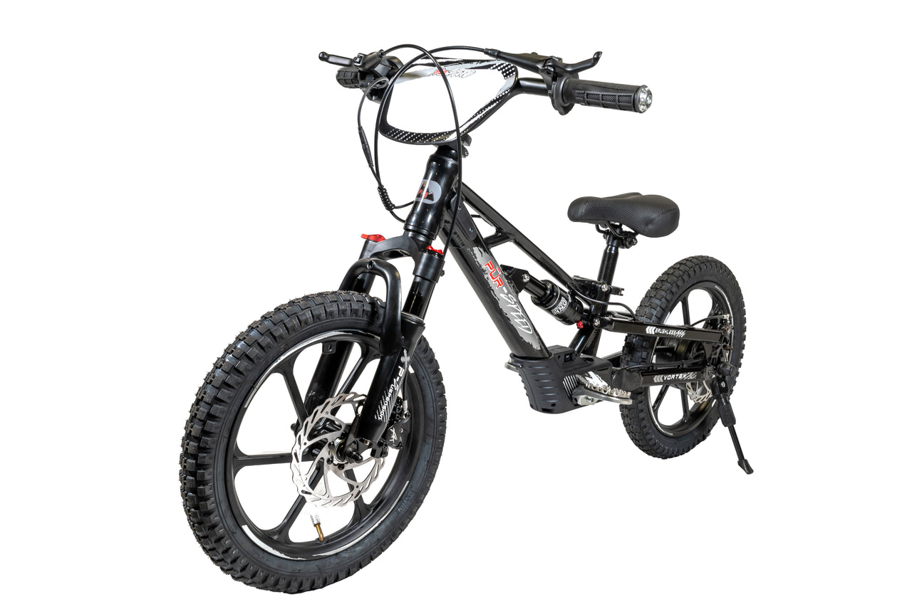 Pῡr-Speed 16" Xtreme ULTRA Electric Balance Bike with FULL SUSPENSION, 52v/350w Motor and 5.0Ah Battery