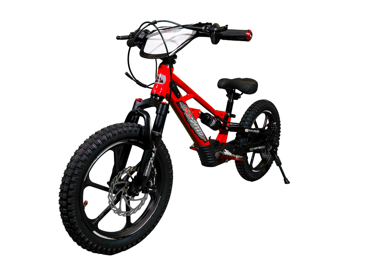 Pῡr-Speed 16" Xtreme ULTRA Electric Balance Bike with FULL SUSPENSION, 52v/350w Motor and 5.0Ah Battery