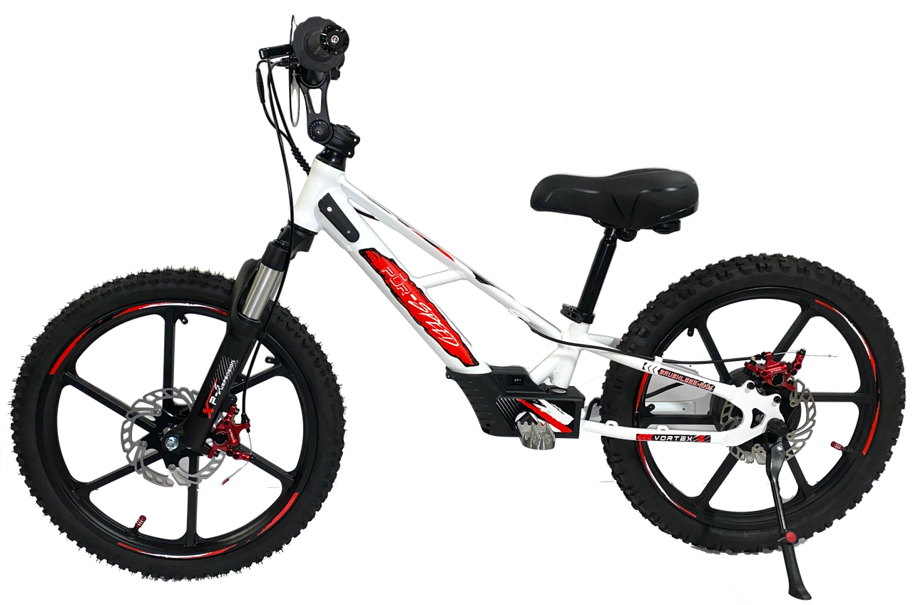 electric bike for kids 20 white red