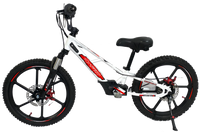 Thumbnail for electric bike for kids 20 white red