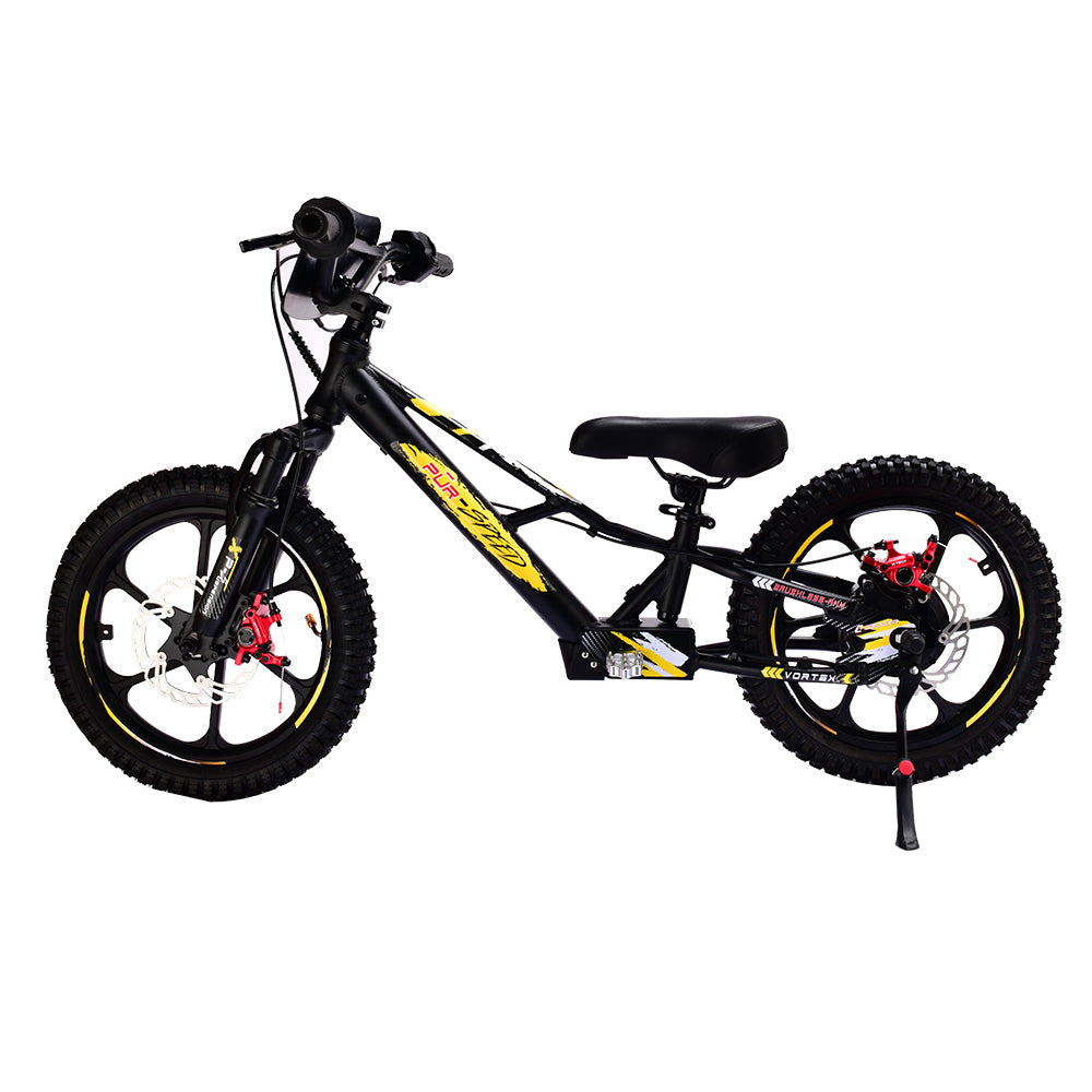 Pῡr-Speed 16" Xtreme Electric Balance Bike for Kids With Semi-Hydraulic Brake Calipers