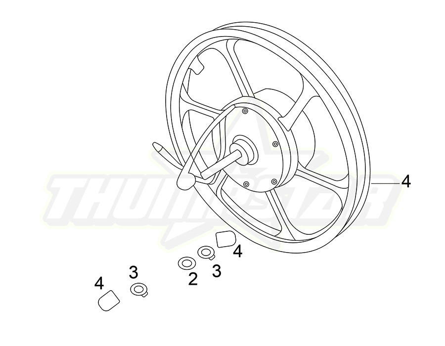 16" Rear Wheel and 24v/250W Hub Motor Assembly | TS-7808