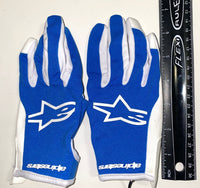 Thumbnail for Children's MX Gloves- Alpine Stars Radar (Size Youth S) UCLA BLUE/WHITE