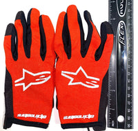 Thumbnail for Children's MX Gloves- Alpine Stars Radar (Size Youth S) HOT ORANGE and BLACK