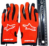 Thumbnail for Children's MX Gloves- Alpine Stars Radar (Size Youth XXS) HOT ORANGE and BLACK