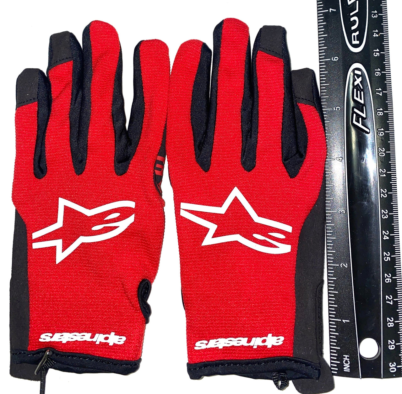 Children's MX Gloves- Alpine Stars Radar (Size Youth S) MARS RED and WHITE