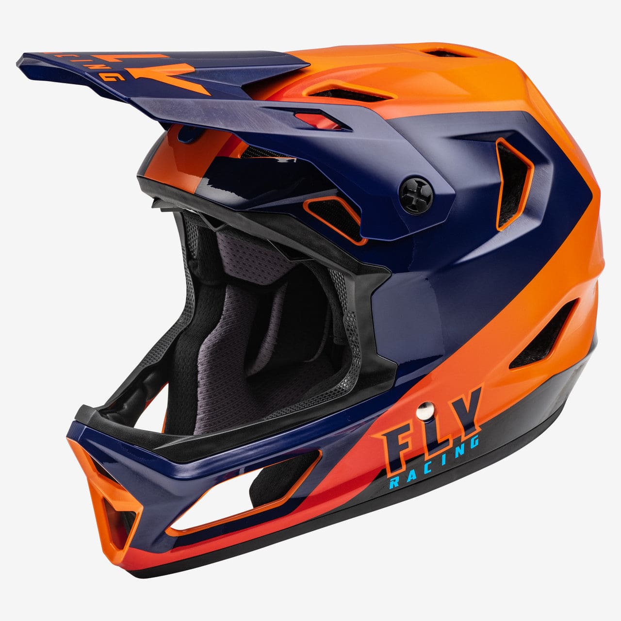 Children's BMX Helmet- FLY Rayce (Size Adult XS) NAVY/ORANGE/RED