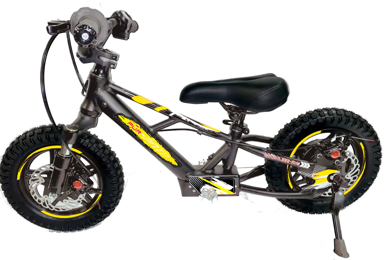 Pῡr-Speed 12" Xtreme Electric Balance Bike For Kids With Semi-Hydraulic Brake Calipers