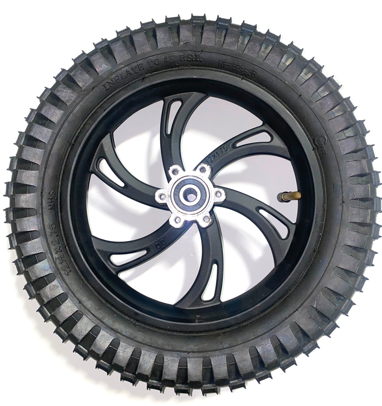Front Wheel With Tube and Tire Assembly- 12" | P12-214